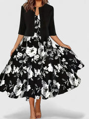 Aurora – Blossom Elegance Midi Dress