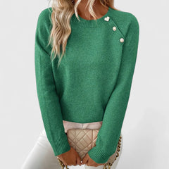 Eloise – Elegant Button Detail Knit Sweater
