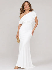 Veran | One Shoulder Fitted Bodice Maxi Dress