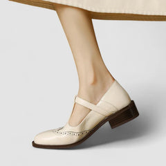 Andrea – Vintage T-Strap Leather Shoes