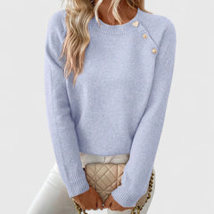 Eloise – Elegant Button Detail Knit Sweater