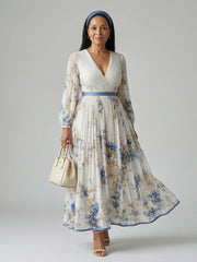Rielle | Pleated Wrap Midi Dress