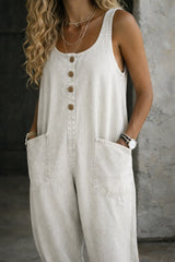 Adeline | Vintage Washed Cotton Denim Overalls