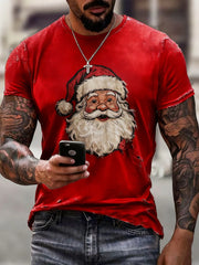 Men'S Santa Claus Print Casual T-Shirt