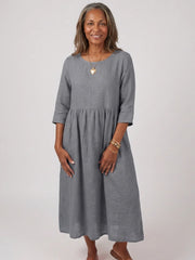 Beatrice | Three Quarter Sleeve Midi Dress