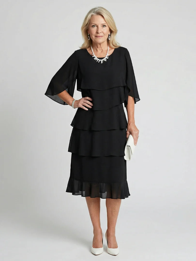 Brent | Layered Tier Midi Dress