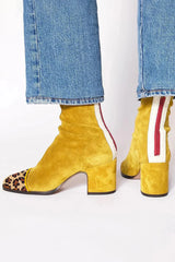Raquel – Colorblock Suede Statement Boots