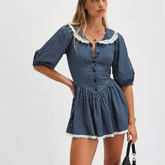 Lace Collar Mini Dress