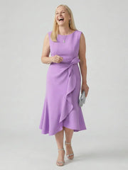 Voren | Simple Drape Midi Dress