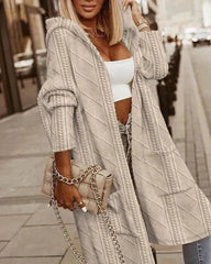 Faith – Long Hooded Knit Cardigan