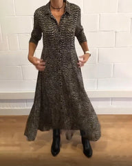 Mathea - Long Sleeve Maxi Dress With Pockets