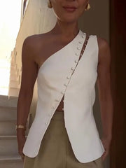 Arielle – Modern Asymmetric One-Shoulder Top