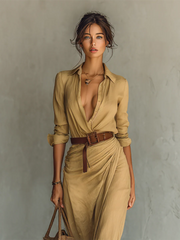 Scarlett – Elegant Drape Maxi Dress