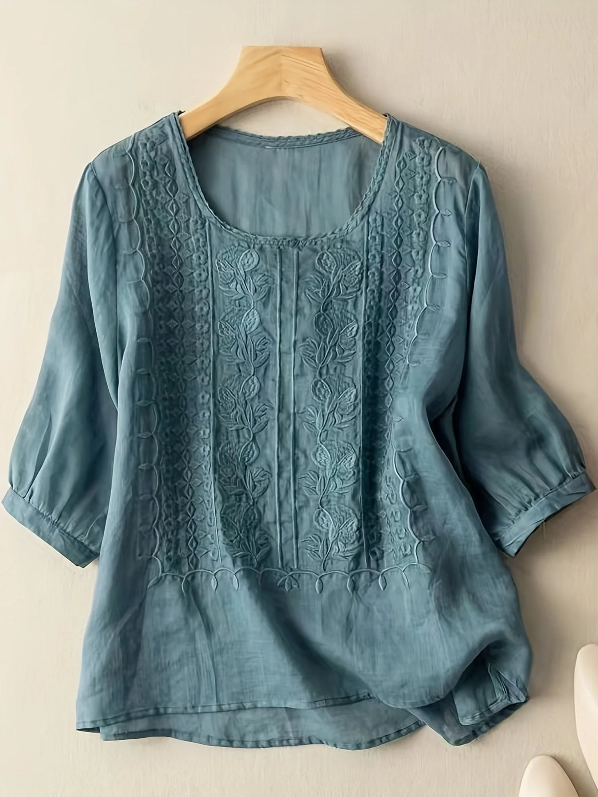 Natalie – Timeless Elegance Embroidered Blouse