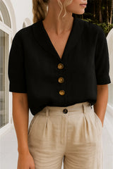 Cathy – Classic Button Blouse