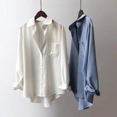 Ellie - Timeless Elegance In Silk Blouse
