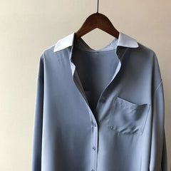 Ellie - Timeless Elegance In Silk Blouse