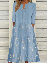 Ivy – Elegant Floral Midi Co-Ord Set