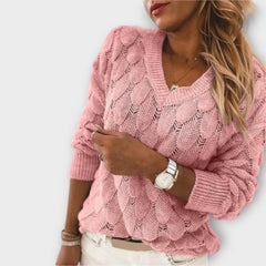 Lyka – Elegant Wave Knit Sweater