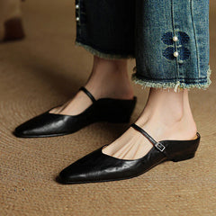Mules + Genuine Leather