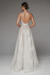 Thalassa - Sparkly Floor Length Party Dress