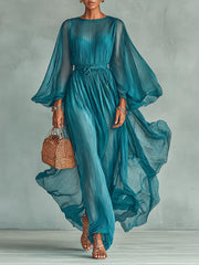 Seraphina Elegant Chiffon Maxi Dress