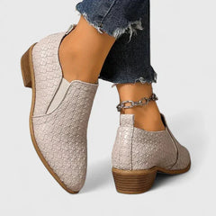 Abby – Chic Woven Ankle Bootie