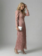 Noren | Fringe Layer Midi Dress