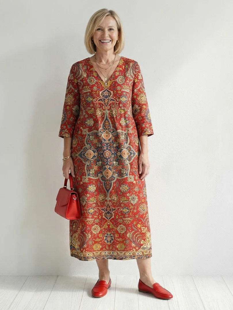 Carter | Ease Patchwork Midi Dress