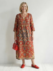Carter | Ease Patchwork Midi Dress