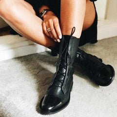 Mila – Elegant Lace-Up Ankle Boots