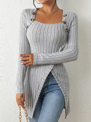Katherine – Modern Ribbed Long Sweater