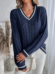 Emily – Classic V-Neck Knit Sweater
