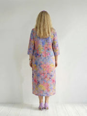 Benson | Abstract Floral Midi Dress