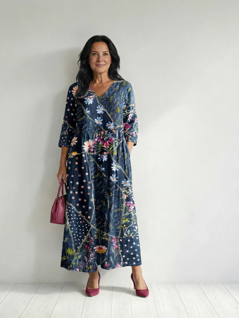 Zane | Easy Gather Floral Midi Dress