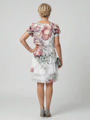 Kualani | Clean Floral Knee Length Dress