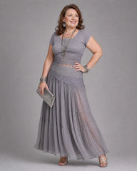 Virelune | Draped Crop Top And Pleated Maxi Skirt Set