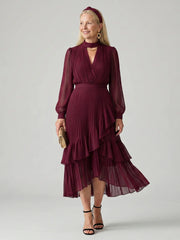 Aris | Fluid Drape Midi Dress