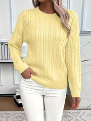 Adriana – Cable-Knit Cozy Long-Sleeve Sweater