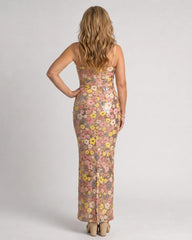 Siqua | Ditsy Floral Sleeveless Bodycon Midi Dress