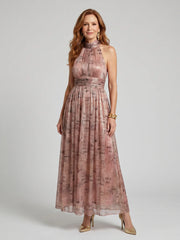 Imogen | Textured Finish Sleeveless Midi Dress