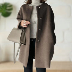 Evelyn – Elegant Minimalist Button Coat