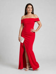 Vionelle | Off Shoulder High Side Slit Maxi Dress