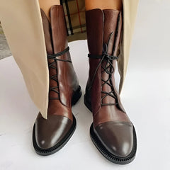 Mila – Elegant Lace-Up Ankle Boots