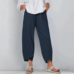 Madelyn – Relaxed Charm Asymmetric Hem Pants