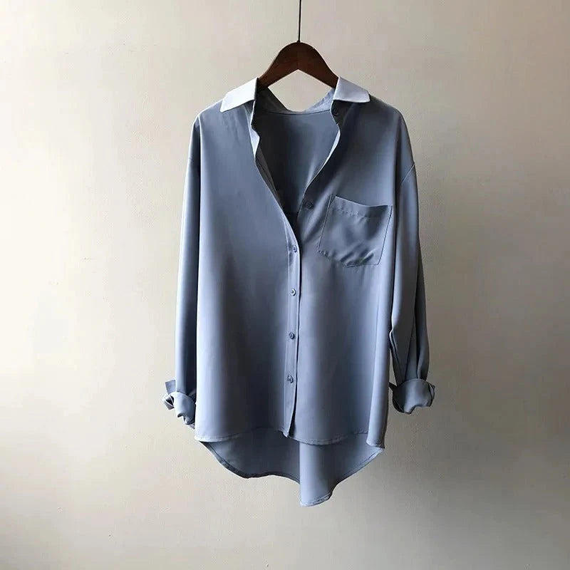Ellie - Timeless Elegance In Silk Blouse