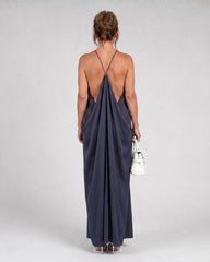 Shotle | Sleeveless Soft Neck Flowing Maxi Dress