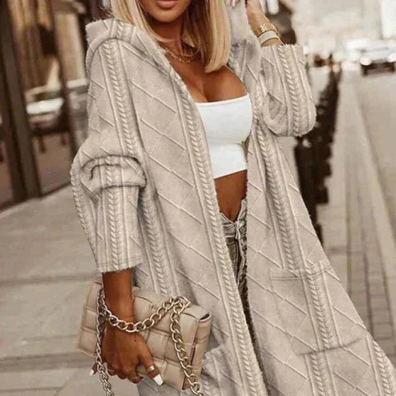 Faith – Long Hooded Knit Cardigan