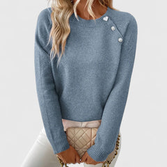 Isabelle – Elegant Pearl Button Sweater