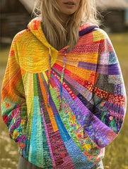 Harper – Artistic Patchwork Hoodie